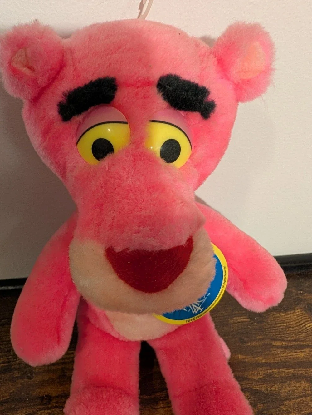 Vintage Pink Panther Plush Stuffed Animal 1992 24k